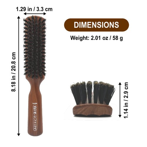 VESS Hair Brush without Pain on Skin: For People with Thin Hair, Sensitive Skin - Specialized for Glossing, Preventing Breakage, Brushing, and Healthy Growth