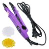US Plug Professional Hair Extensions Tool Fusion Heat Iron Connector Wand Hair Extensions Hair Extensions Connector Tool Hair Extensions Heat Tool with 2 Bags Keratin Glue Granule Beads(Purple)