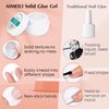 AIMEILI 2pcs Solid Nail Gel Glue for Soft Gel Nail Tips Acrylic Nail Tips Hema Free Solid Builder Nail Gel for Nail Strengthen Nail Art