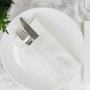SimuLinen – White – Disposable Dinner Napkins with Discreet Pocket for Utensils - Decorative, Absorbent, Paper Napkins perfect for Silverware, size 17”x17” – Box of 75