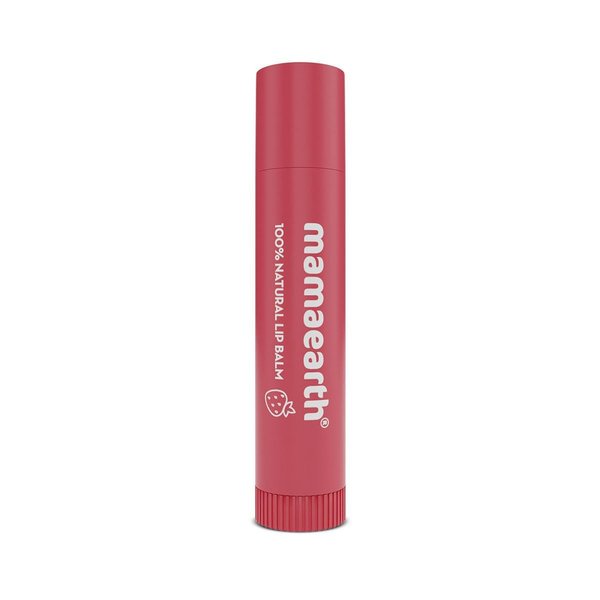 Mamaearth Nourishing Tinted Lip Balm with Natural Red Tint | 12 Hour Moisturization with Vitamin E & Strawberry | Relieves Dry, Chapped Lips & Makes Lips Soft & Supple | 0.14 Oz/4g