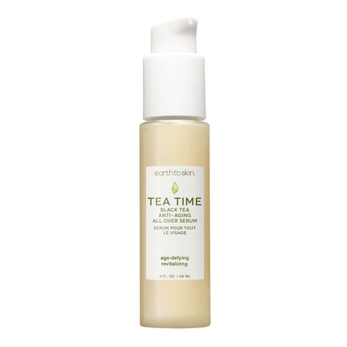 Earth To Skin Tea Time Black Tea Anti-Aging All Over Serum with Kombucha, Firm & Hydrate for Face, Neck & Eye Area (2.0 Fl Oz)