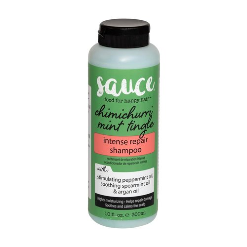 SAUCE BEAUTY Intense Repair Shampoo - Chimichurri Mint Tingle Hair Repair Shampoo - Hydrating Shampoo for Damaged Hair - Paraben and Sulfate-Free Hair Shampoo With Argan & Peppermint Oil (10 Fl Oz)