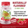 Calcium Magnesium & Zinc + Vitamin D Gummies | Bone Health Immune Health Energy and Muscle Function | Daily Dietary Vitamin Supplement | for Adults, Teens | Fruity Raspberry Flavor