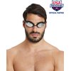 ARENA Unisex Adult Air-Speed Anti-Fog Racing Swim Goggles for Men and Women Special Air Seals Technology Mirror Lens, Silver/Black