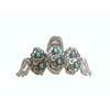 Generic Turquoise blue and silver western design metal native tribal hair claw clip