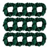 Jaciya 12 Packs Green Hair Scrunchies Satin Scrunchy Elastic Band Hair Bobbles Scrunchies Hair Ties Ponytail Holder Hair Accessories for Women Girls