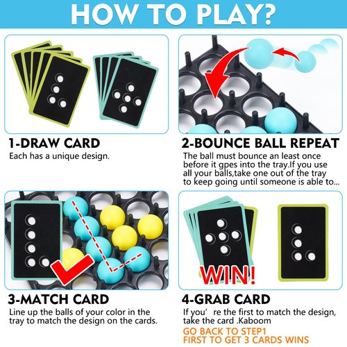 Bounce Ball Party Game Table Jumping Ball Toys, Funny Jumping Ball Tabletop Games Family Party Games, Connect Board Games Desktop Bouncing Ball Adults and Kids Toys