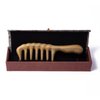 Moreinday Wooden Comb Massage Comb Scalp Massager Wide Tooth Wood Comb for Women Men - Green Case