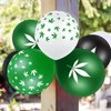 Skylety 48 Pcs Weed Balloons Pot Leaf Party Decoration Maple Leaf Latex Balloons Weed Themed Decor for 420 Celebration Birthday Party Supply
