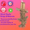 Bonka Bird Toys 3858 Duo Natural Boxy Eddy Foraging Shred Small Medium Bird Toy Cardboard Waffle Crinkly Paper Conures Parakeets African Greys and Other Similar Birds