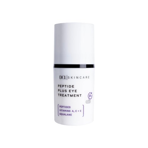 DCL Skincare Peptide Plus Eye Treatment Anti-Aging Moisturizer to diminish wrinkles, eye puffiness and dehydration with Squalane and Ceramides 0.5 Fl Oz