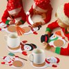 Gilprop 24 Set Christmas Snowman Craft for Kids Snowman Coaster Craft Kit DIY Make Your Own Snowman Craft Xmas Craft for Christmas Winter Party Holiday Class Home Family Activities
