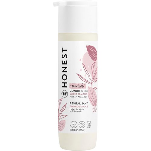 The Honest Company Silicone-Free Conditioner , Gentle for Baby , Naturally Derived, Tear-free, Hypoallergenic , Sweet Almond Nourish, 10 fl oz