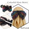 Outyua Black Hair Bow Big Bow for Hair Tulle Hair Bow Clip Coquete Bows Hair Accessories for Women Girls