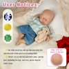 Vollence 7" Sleeping Micro Full Body Silicone Doll Boy Eye Closed Anatomically Correct with Feed Kit Accessories & Gift Box for Kids 3+ Or Reborners Collection - Boy