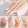 LIONVISON Coffin Nails Tips Long: No C Curve GuideLines Nail Tips for Acrylic Nails, Full Cover Press on Nail tips, Full Matte Fake Nail Extension Tips for Beginners DIY Nail Salon, 12Sizes, 240PCS