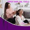 2000 PCS Hair Bands, Elastic Hair Band, Mini Hair Rubbers Ties with 2 PCS Topsy Tail Hair Tools for Girls Ponytail Hair Accessories, Soft Elastic Bands Non-Slip Small Hair Ties. (Colors)