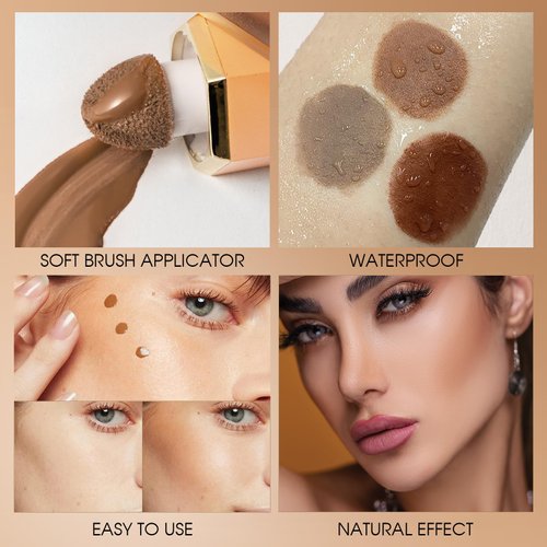 BEFIVECOK Liquid Contour Stick Makeup - Cream Face Contour Wand with Cushion Applicator, Natural Matte Long Lasting Creamy Bronzer Contour, Lightweight Silky Blendable (#01 LIGHT TO MEDIUM)