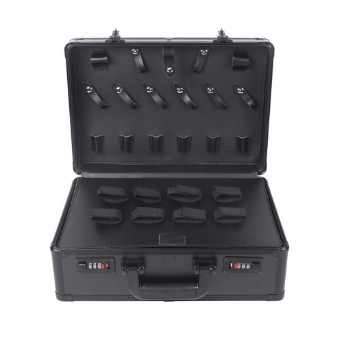 GMSLuu Barber Carrying Case Barber Case, Stylist Tool Box Professional Salon Hair Cutting Grooming Kit Storage Organizer for Clippers, Scissors, Barber Supplies with Secure Numlock (Type 3)