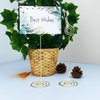 Jofefe Place Card Holders - 10pcs 8.6" Tall Table Card Holders Table Number Holders Table Picture Stand Wire Photo Holder for Place Cards Wedding Party Office Desk Name Memo Menu Clips (Gold)