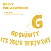BEISHIDA Gold Go Shawty It's Your Birthday Banner,NO DIY,Hip Hop Theme Happy Birthday Banner,21st, 30th, 40th, 50th, 60th, 70th Birthday Decorations,Birthday Party Supplies and Gifts