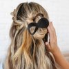 CAKURE French Concord Hair Clips Black Flat Hair Claw Clip for Thick Hair Banana Hair Barrettes for Styling Hair Accessories for Women and Girls (Pack of 2)