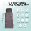 HALSA EMF Cell Phone Pouch 4x8 Inch - One Size Fits All Phones - 100% Silver Fiber for Digital Security, Signal Blocking, EMF Protection, Data Privacy. Fits in Pocket or Purse. Drawstring Closure