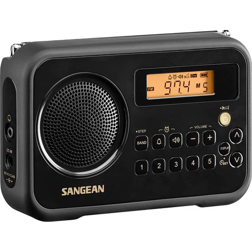 Sangean SG-104 AM/FM Clock Portable Digital Radio (Renewed)