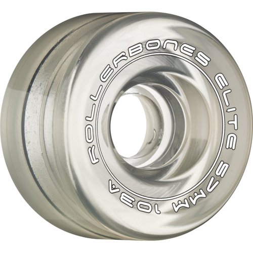 Rollerbones Art Elite 103A Competition Roller Skate Wheels (Set of 8), Clear, 62mm