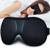 Sleep Mask for Women Men, Ultrathin Light Blocking Sleeping Mask, No Pressure On Eyes 3D Contoured Blindfold, Soft Comfort Eye Shade Cover for Travel/Naps/Yoga/Shift Work.（Black）