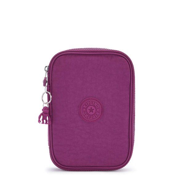 Kipling 100 Pens Case Purple Ruby