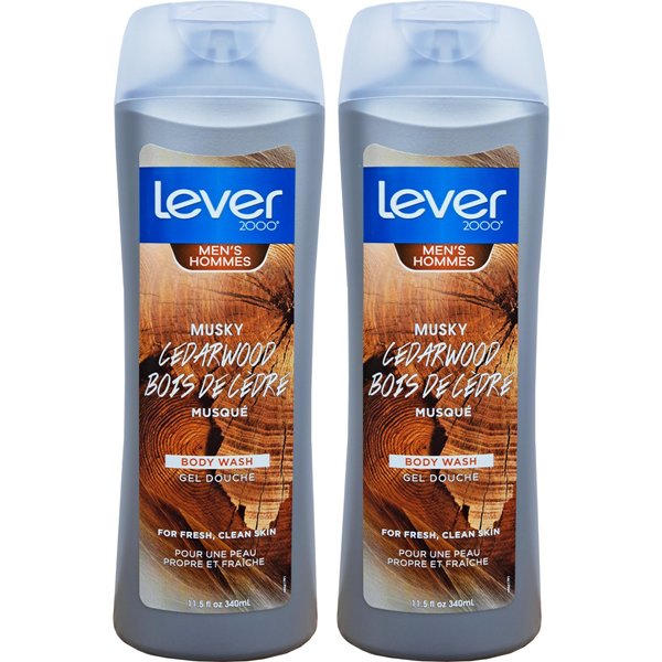 Lever 2000 Musky Cedarwood Body Wash for Men - 11.5 oz (340ml) - Fresh and Clean Skin with Bold Spices (2)