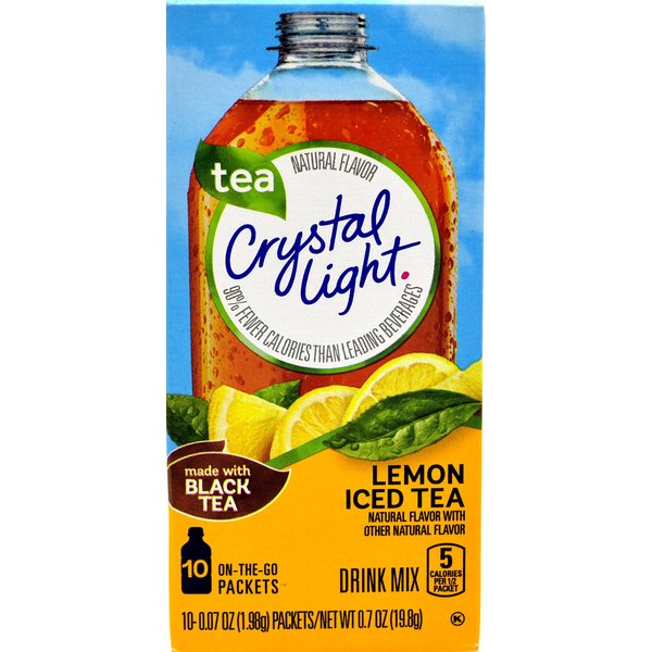 Crystal Light Powdered Drink Mix, Lemon Iced Tea, 10 CT