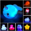 Jomyfant Bath Toys (8 Packs Rubber Animals Toys) Light Up Floating Rubber Toys Flashing Color Changing Light in Water Bathtub Shower Games Toys for Baby Kids Toddler Child