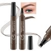 2Pcs Eyebrow Pencil Micro 4 Point Ink Pen by Brow Stylist - Eye Makeup Lift & Snatch Eyebrow Pen Kits Long-Lasting Waterproof Natural Eyebrow Hair (2Pcs 02# Dark brown)