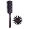 PERFEHAIR Boar Bristles Round Hair Brush for Blow Drying Styling, Professional Wooden Barrel Hairbrush