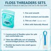 Floss and Floss Threaders Set,Dental Floss Set Deep Clean Floss for Braces, Bridges and Implants,PFAS Free | Mint Flavored,167FT 2Pack Floss&50Pcs 2Pack Floss Threaders