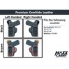 Maxx Carry IWB Leather Gun Holster for Springfield XDS 4 inch 9 mm, XDE 3.3 inch 9mm/.45ACP or 3.8 inch 9 mm | Walther PK380, Black, Right Hand Draw