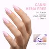 CANNI Light Pink Gel Nail Polish, 1Pcs Baby Pink Gel Polish Soft Pale Pink Color Nail Polish Gel High Gloss Soak Off U V Gel Nail French Nail Manicure Salon DIY