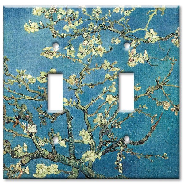 Art Plates - Van Gogh: Almond Blossoms Switch Plate - Double Toggle