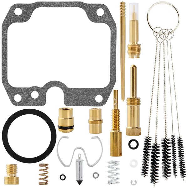 QAZAKY KLF220A Carburetor Rebuild Kit Compatible with Kawasaki Bayou 220 KLF220 KLF220A 1988 1989 1990 1991 1992 1993 1994 1995 1996 1997 1998 1999 2000 2001 2002 ATV Carb Repair Set