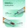 80Pcs Small Sanding Bands for Nail Drill, 80 Fine Grit Nail File Sanding Bands for Acrylic Nail Gel Polishing, Nail Sanding Bands 3.1mm Mandrel Drill Bit for Nail Shaping Salon Nail Art, Green