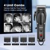 HIENA PRO Professional Hair Clippers for Men, Cordless&Corded Barber Clippers for Hair Cutting, Rechargeable Beard Trimmer, LED Display, Gifts for Men (Black)