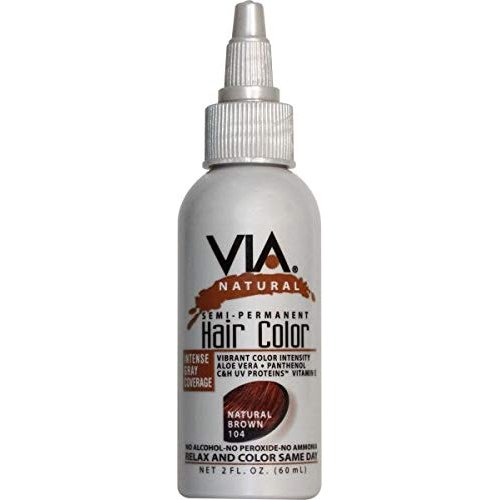 Via Natural Hair Color 104 [Natural Brownn] (Pack of 4)