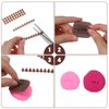 6 Pcs Letter Stamps for Clay Letter Numeral Polymer Clay Tools Reusable Alphabet Number Stamps Tools with Double Small Alphabet Numeric Symbols for Pottery DIY Handmade Crafts Pottery Fondant Cookie