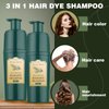 TYAYW Coffee Shampoo 3 in 1, Instant Gray Coverage, Tea Tree Formula for Men & Women, Natural & Long-lasting Hair Color, Quick & Easy Application (16.9 Fl Oz)