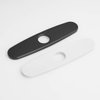 GIMILI 10 Inch Hole Cover Deck Plate Escutcheon for Kitchen Sink Faucet Single Hole Matte Black