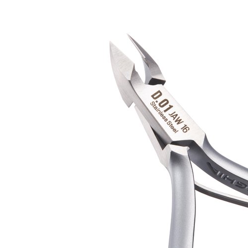NGHIA Cuticle Nipper - D-01 JAW 16 | Stainless Steel | Durable and Sharp | Ergonomic Design | Grey Plated | Ideal for Salons and Home Use