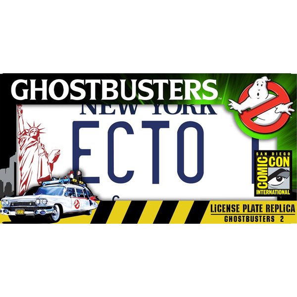 DIAMOND SELECT TOYS Diamond Select - Ghostbusters 2 réplique 1/1 plaque minéralogique Ecto-1 European